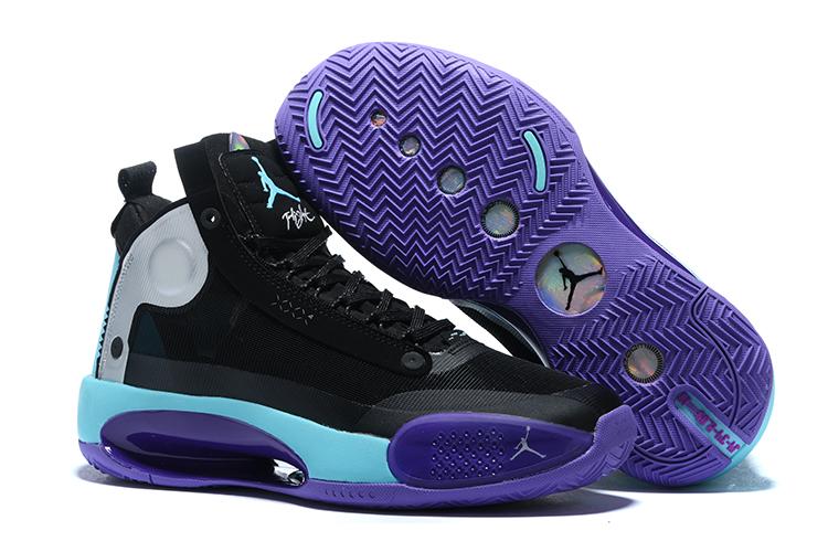 Air Jordan 34 Black Purple Jade Shoes